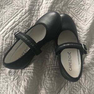 Girls Capezio Black Matte Mary Jane Tap Shoes